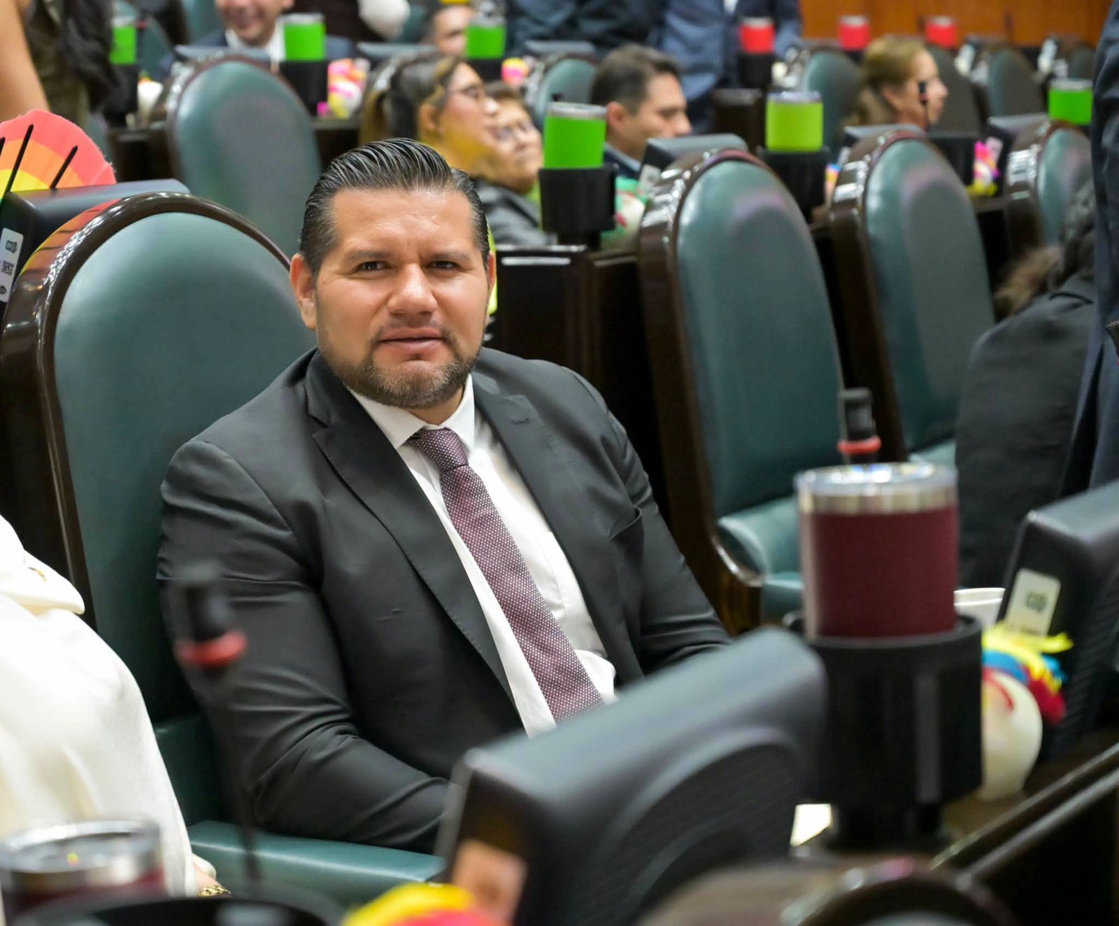 Samuel Ríos en el pleno del Congreso del Estado de México
